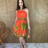 fernandaramosstore com br vestido curto sem bojo alca regulavel estampa coqueiros coral