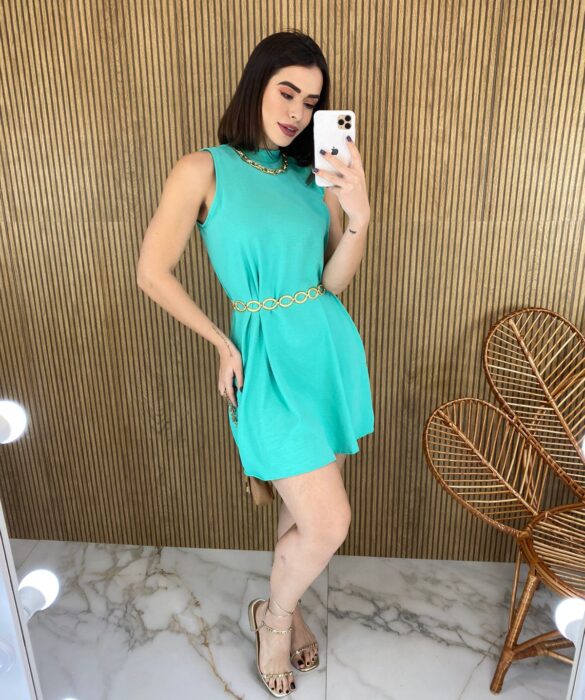 fernandaramosstore com br vestido curto sem bojo com bolsos e amarracao atras verde agua 3