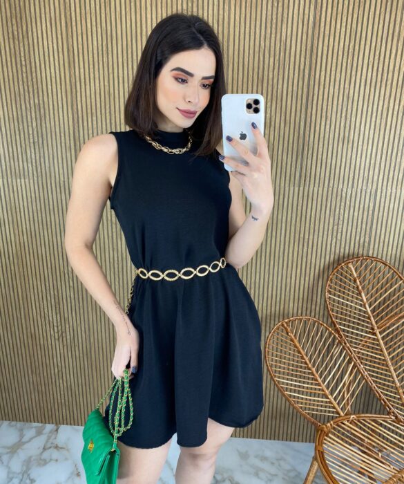 fernandaramosstore com br vestido curto sem bojo com bolsos e amarracao preto 1