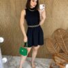 fernandaramosstore com br vestido curto sem bojo com bolsos e amarracao preto