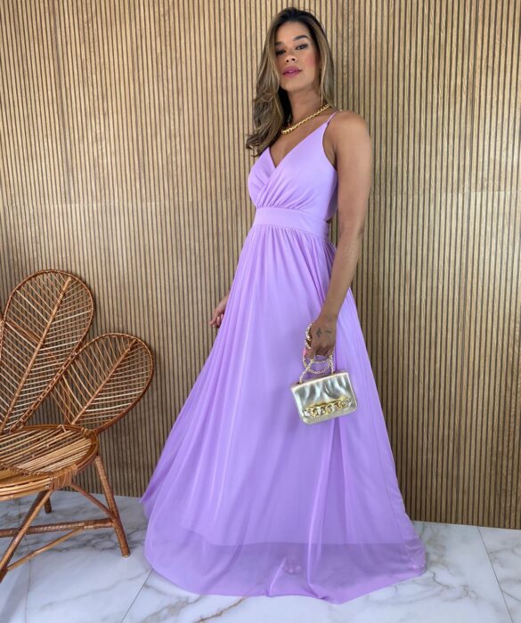 fernandaramosstore com br vestido longo alca regulavel com bojo tule lilas