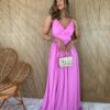 fernandaramosstore com br vestido longo alca regulavel com bojo tule rosa 1