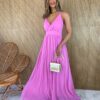 fernandaramosstore com br vestido longo alca regulavel com bojo tule rosa