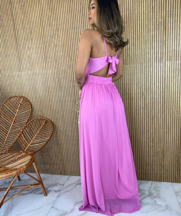 fernandaramosstore com br vestido longo alca regulavel com bojo tule rosa 6