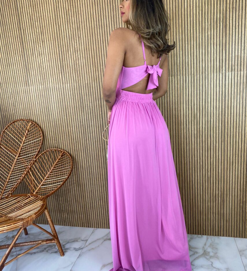 fernandaramosstore com br vestido longo alca regulavel com bojo tule rosa 6
