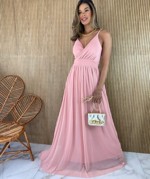 fernandaramosstore com br vestido longo alca regulavel com bojo tule rose 3