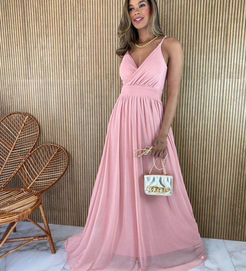 fernandaramosstore com br vestido longo alca regulavel com bojo tule rose 3