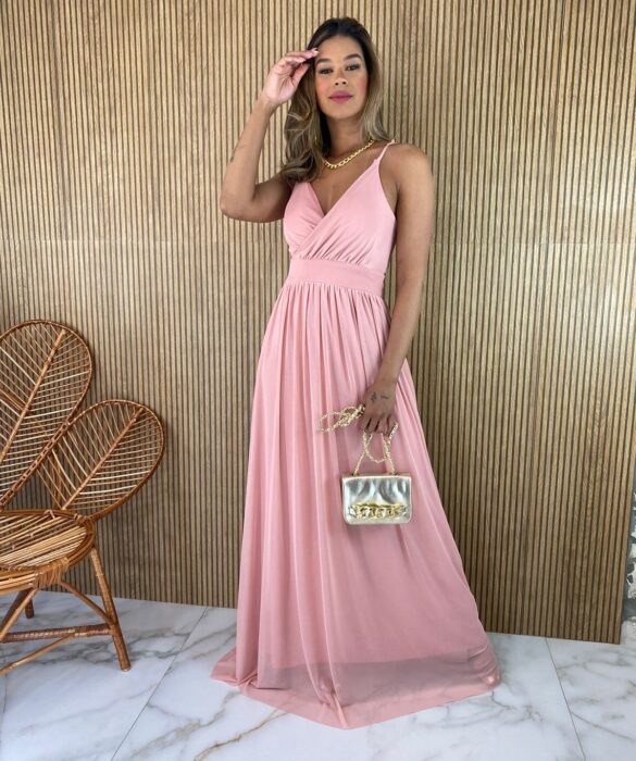 fernandaramosstore com br vestido longo alca regulavel com bojo tule rose 4