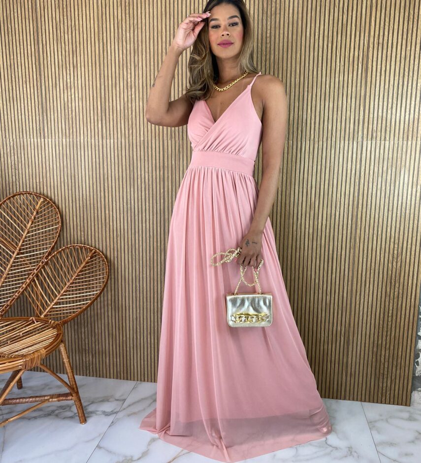 fernandaramosstore com br vestido longo alca regulavel com bojo tule rose 4