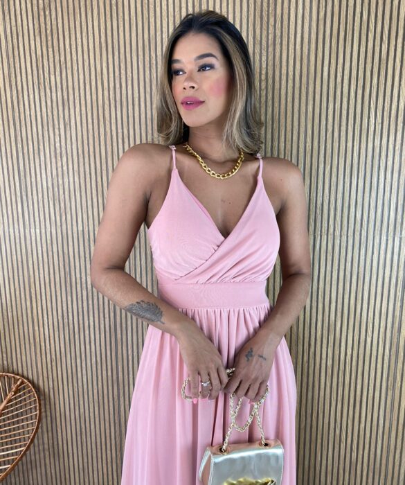 fernandaramosstore com br vestido longo alca regulavel com bojo tule rose 6