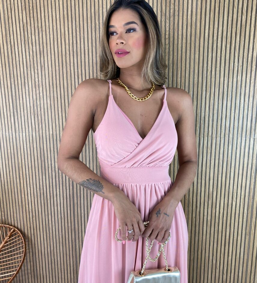 fernandaramosstore com br vestido longo alca regulavel com bojo tule rose 6