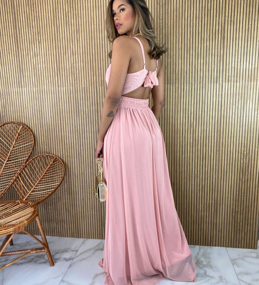 fernandaramosstore com br vestido longo alca regulavel com bojo tule rose 7