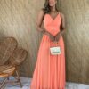 fernandaramosstore com br vestido longo alca regulavel com bojo tule salmao 1