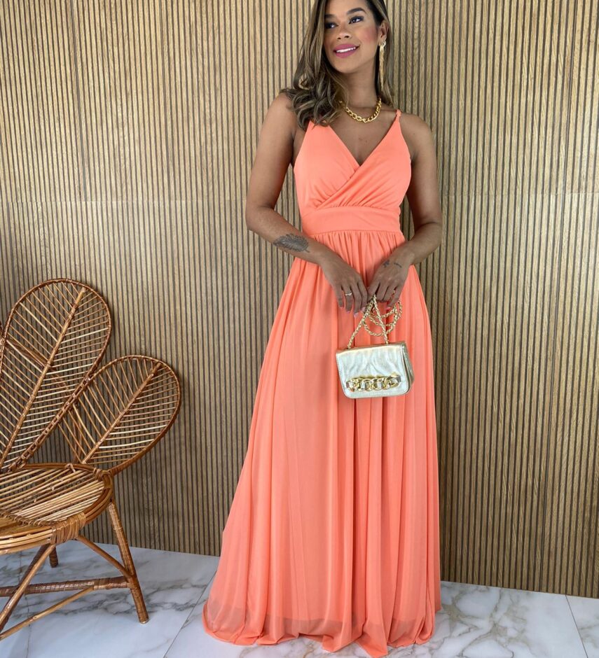 fernandaramosstore com br vestido longo alca regulavel com bojo tule salmao 1