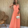 fernandaramosstore com br vestido longo alca regulavel com bojo tule salmao