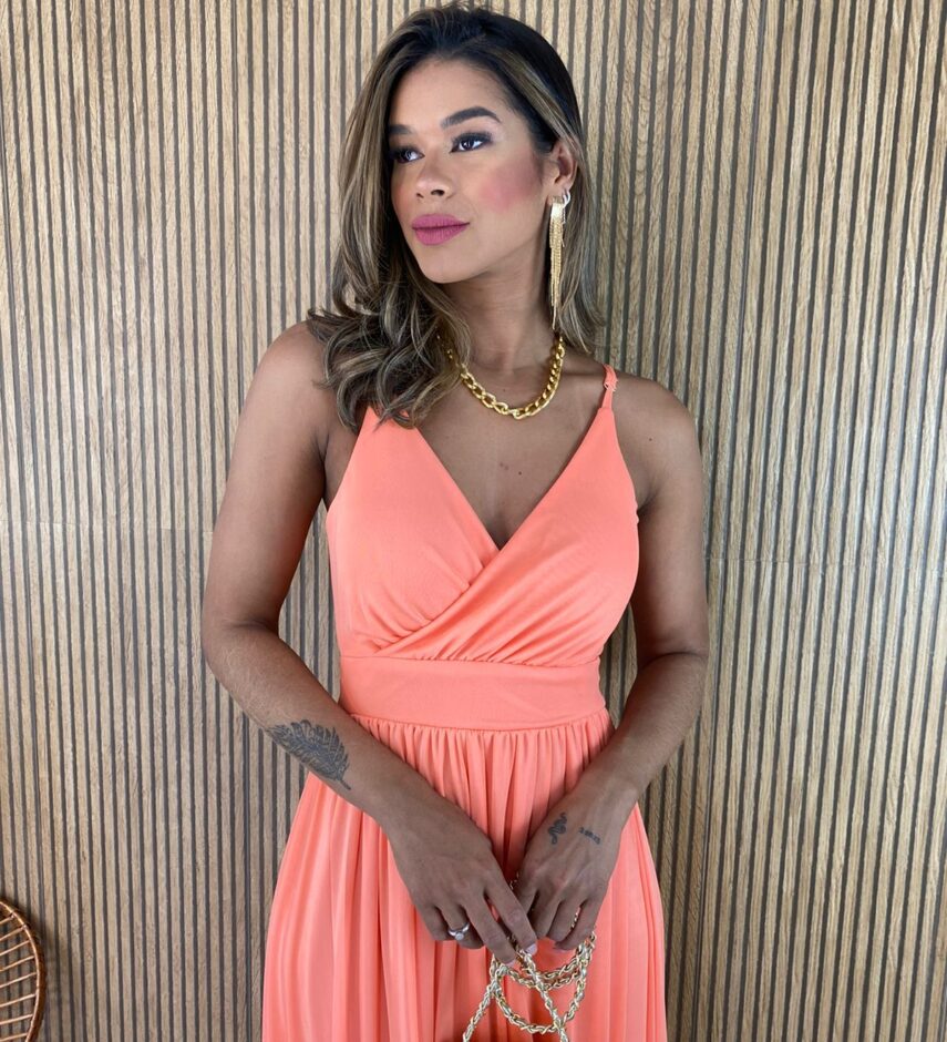 fernandaramosstore com br vestido longo alca regulavel com bojo tule salmao 4