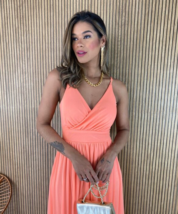 fernandaramosstore com br vestido longo alca regulavel com bojo tule salmao 5