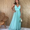 fernandaramosstore com br vestido longo alca regulavel com bojo tule verde agua 1