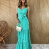 fernandaramosstore com br vestido longo com bojo franzido e amarracao estampado verde 2