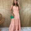 fernandaramosstore com br vestido longo com bojo franzido e amarracao estampado verde copia 3