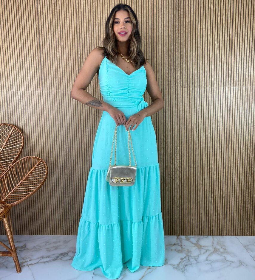 fernandaramosstore com br vestido longo com bojo franzido e amarracao verde agua 1