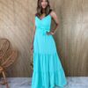 fernandaramosstore com br vestido longo com bojo franzido e amarracao verde agua