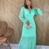 fernandaramosstore com br vestido longo com bojo manga longa decote v tule verde 2