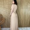 fernandaramosstore com br vestido longo com bojo tule bege manga longa com fenda