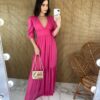 fernandaramosstore com br vestido longo com bojo tule manga 34 rosa 10