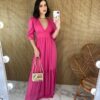 fernandaramosstore com br vestido longo com bojo tule manga 34 rosa 11