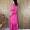 fernandaramosstore com br vestido longo com bojo tule manga 34 rosa 9