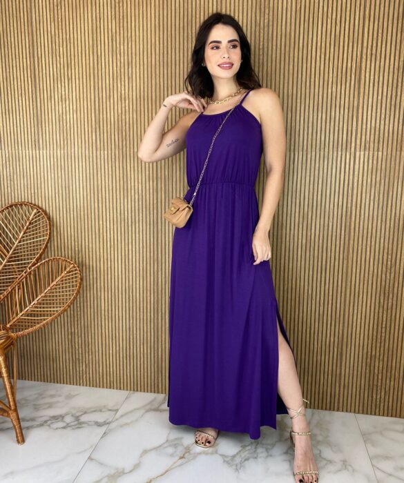 fernandaramosstore com br vestido longo de malha alca fina roxo