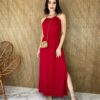 fernandaramosstore com br vestido longo de malha alca fina vermelho