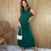 fernandaramosstore com br vestido longo de malha alca grossa com amarracao verde