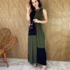 fernandaramosstore com br vestido longo de malha alca grossa verde militar e preto 2