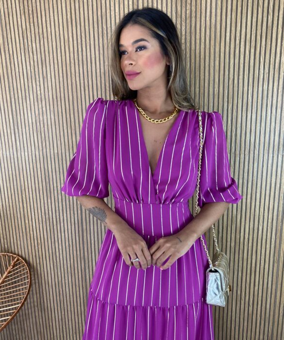 fernandaramosstore com br vestido longo manga 34 sem bojo lastex atras fucsia 4