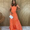 fernandaramosstore com br vestido longo sem bojo alca com babadinho floral laranja 2