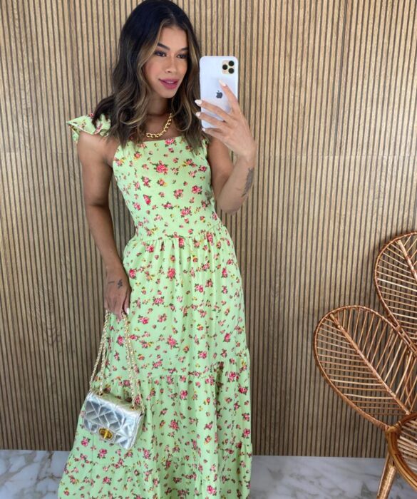 fernandaramosstore com br vestido longo sem bojo alca com babadinho floral verde 3