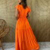 fernandaramosstore com br vestido longo sem bojo com botoes babadinho nas mangas laranja 6