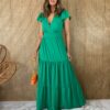 fernandaramosstore com br vestido longo sem bojo com botoes babadinho nas mangas verde