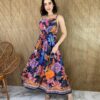 fernandaramosstore com br vestido longo sem bojo estampado flores com amarracao