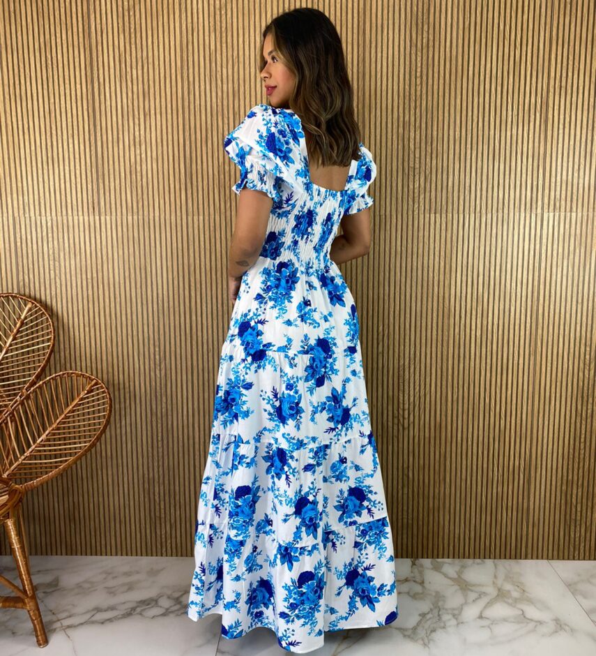 fernandaramosstore com br vestido longo sem bojo floral azul bic manga bufante 1