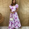 fernandaramosstore com br vestido longo sem bojo off white floral fucsia manga bufante 2