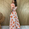 fernandaramosstore com br vestido longo sem bojo off white floral laranja manga bufante 1