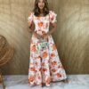 fernandaramosstore com br vestido longo sem bojo off white floral laranja manga bufante 2