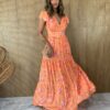fernandaramosstore com br vestido longo sem bojo viscolinho estampado laranja