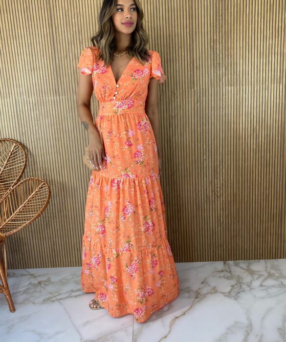 fernandaramosstore com br vestido longo sem bojo viscolinho estampado laranja 3