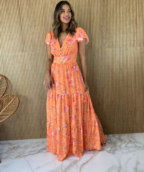 fernandaramosstore com br vestido longo sem bojo viscolinho estampado laranja 5