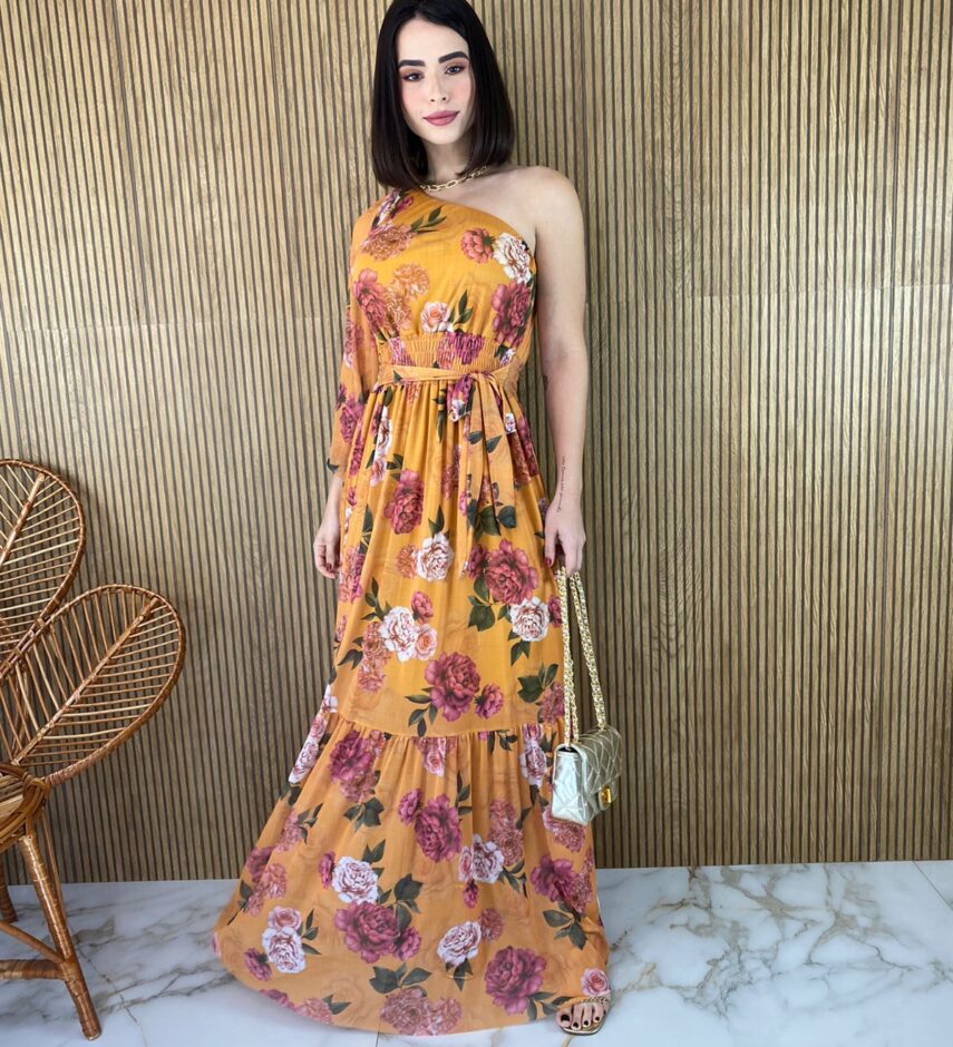 fernandaramosstore com br vestido longo tule mula manca com bojo estampa floral mostarda 1