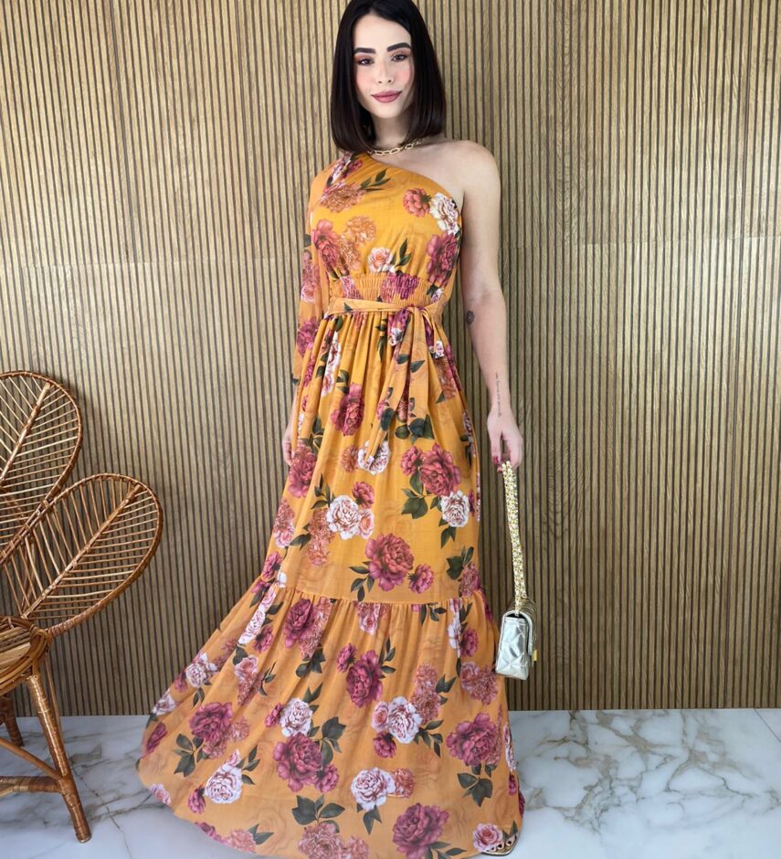 fernandaramosstore com br vestido longo tule mula manca com bojo estampa floral mostarda 2